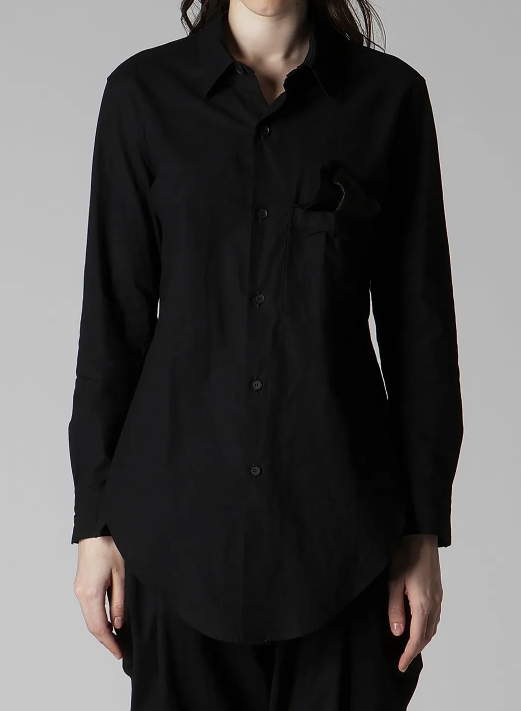 Light Poplin Pocket Square Shirt