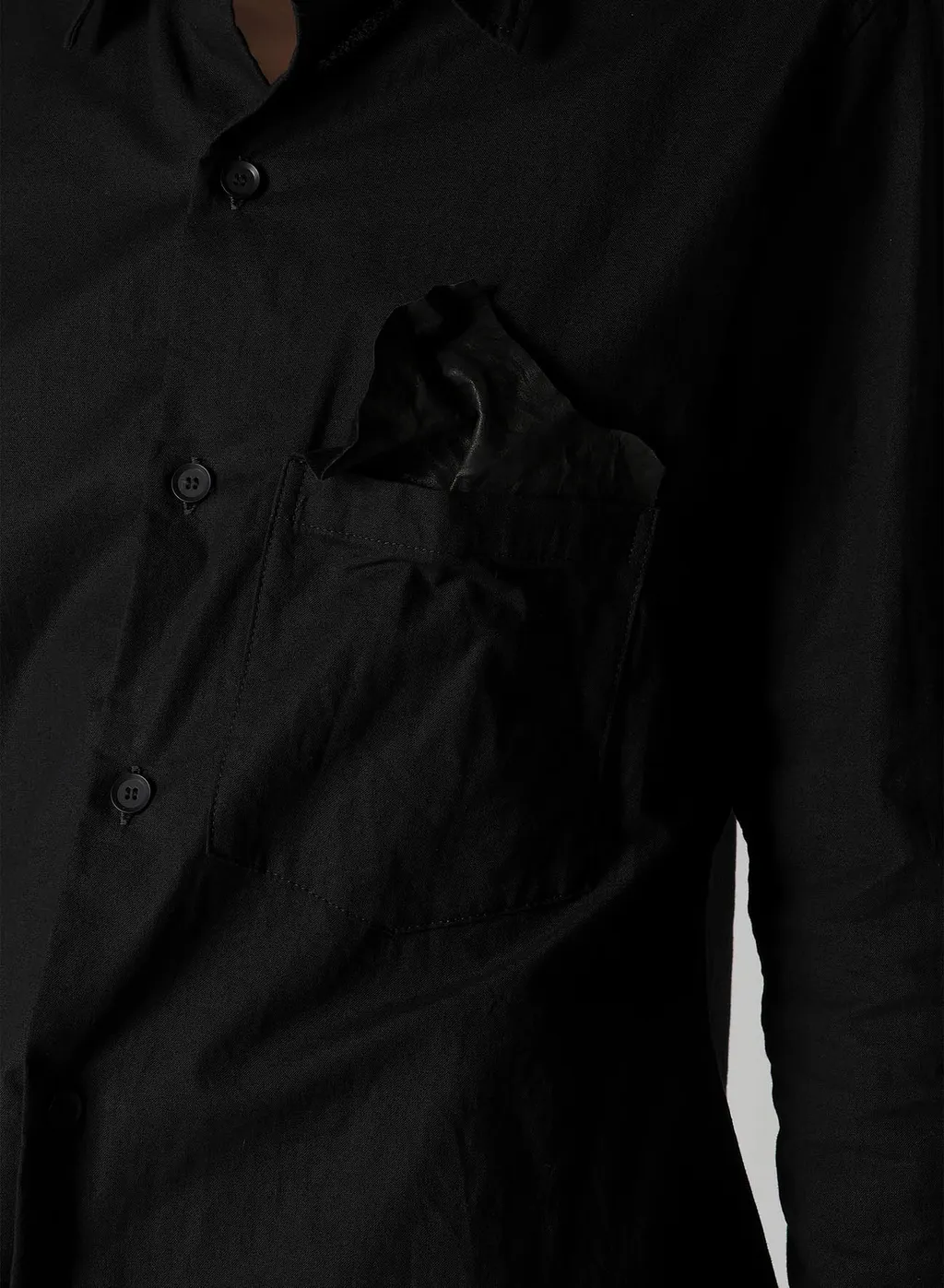 Light Poplin Pocket Square Shirt