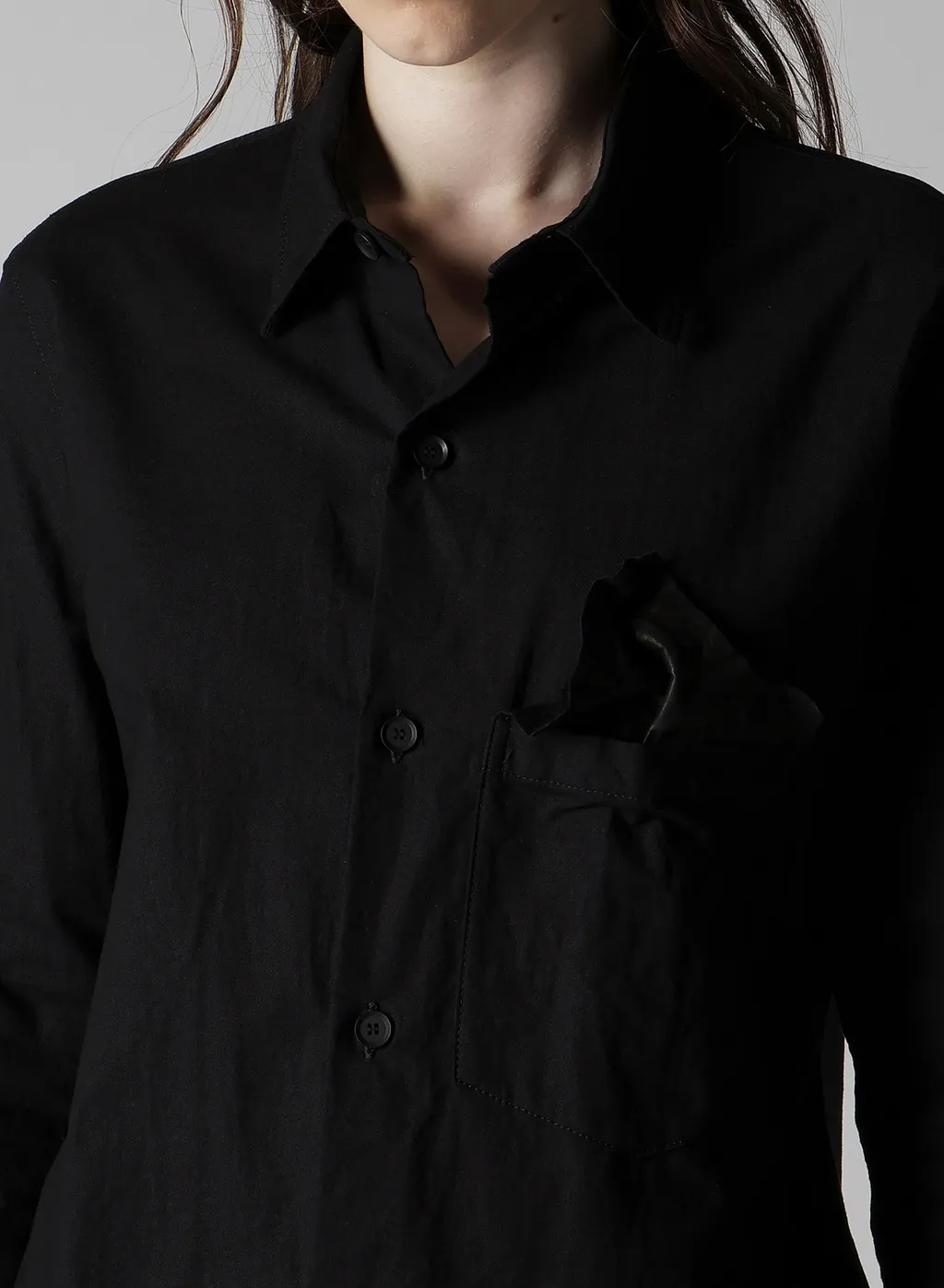 Light Poplin Pocket Square Shirt