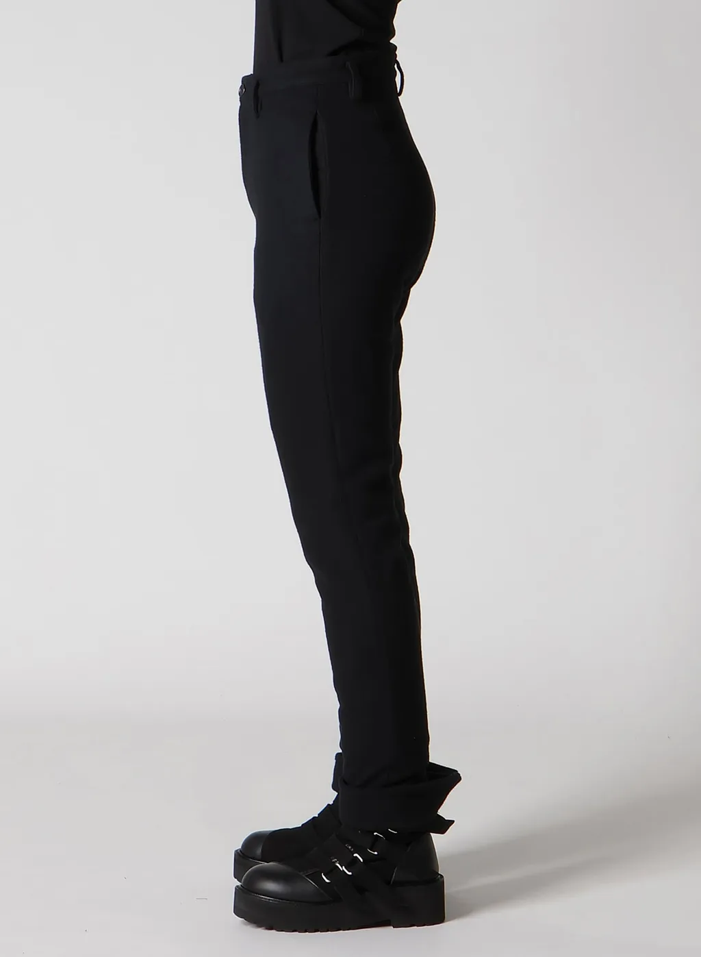 Light Mosser Slit Slim Pants