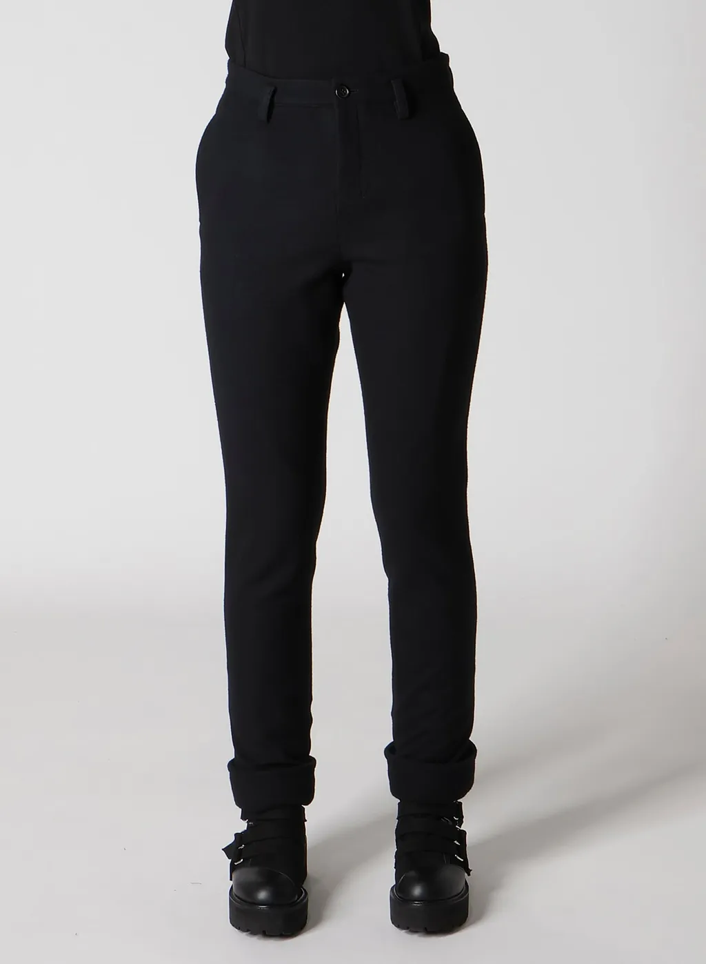 Light Mosser Slit Slim Pants