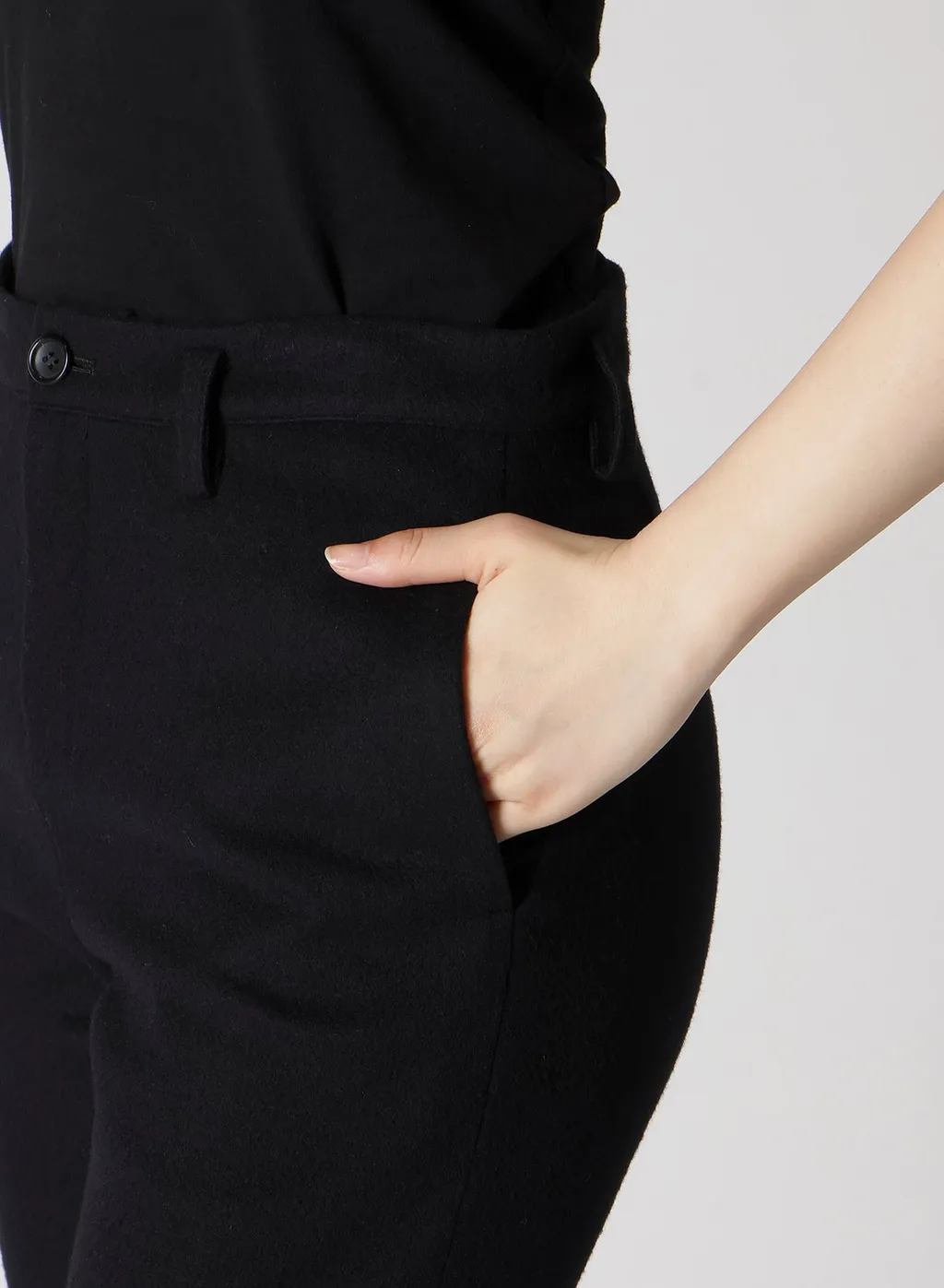 Light Mosser Slit Slim Pants