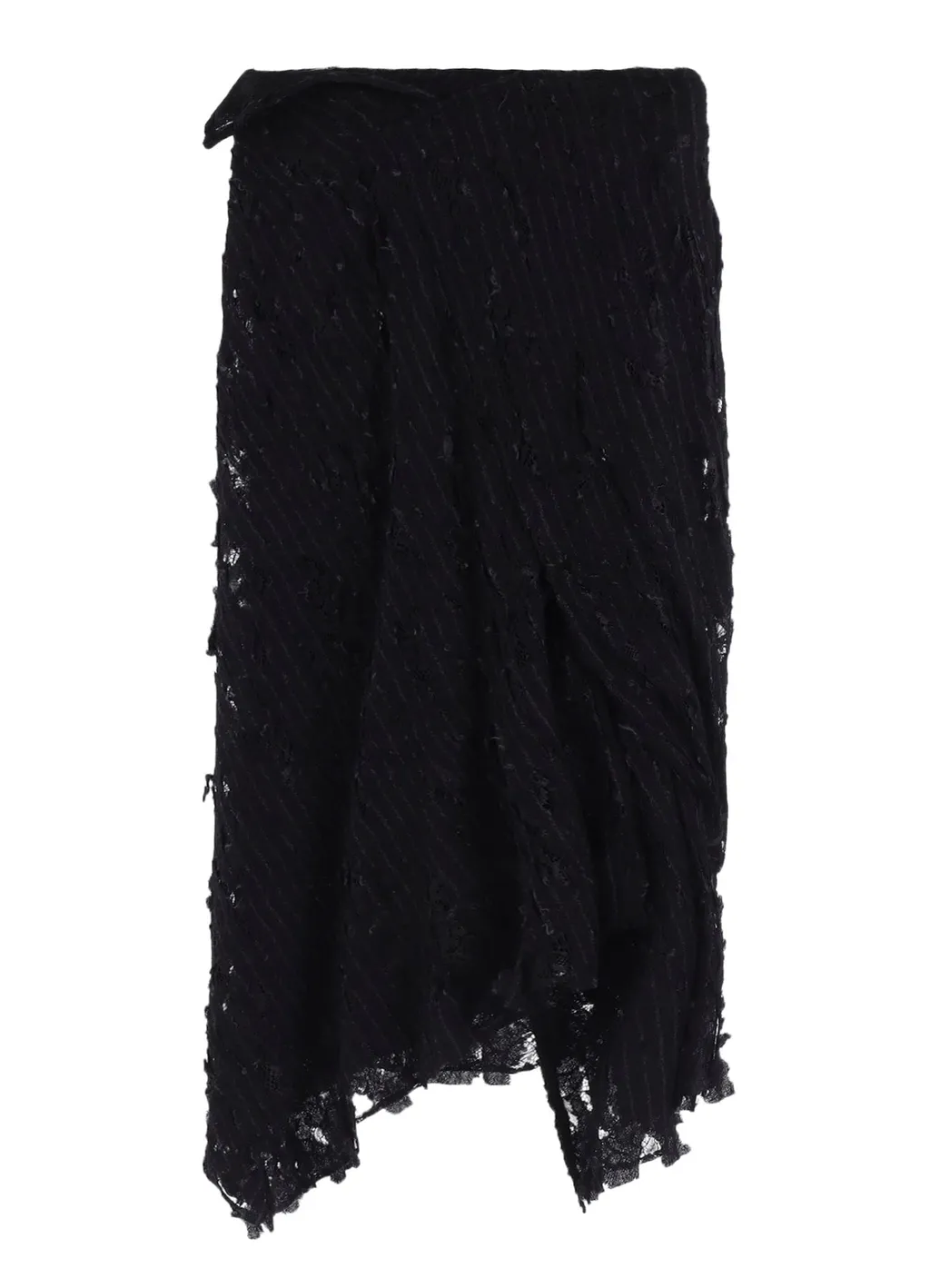 Dameged Stripe Twist Skirt