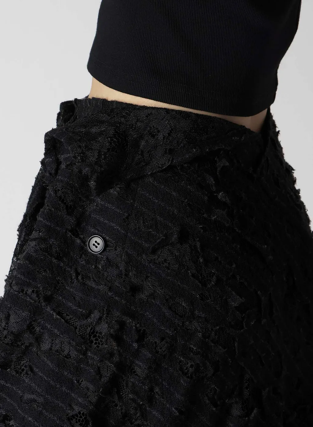 Dameged Stripe Twist Skirt