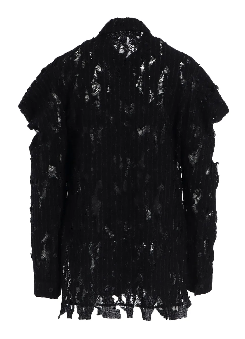 Dameged Stripe Shoulder Puff Shirt