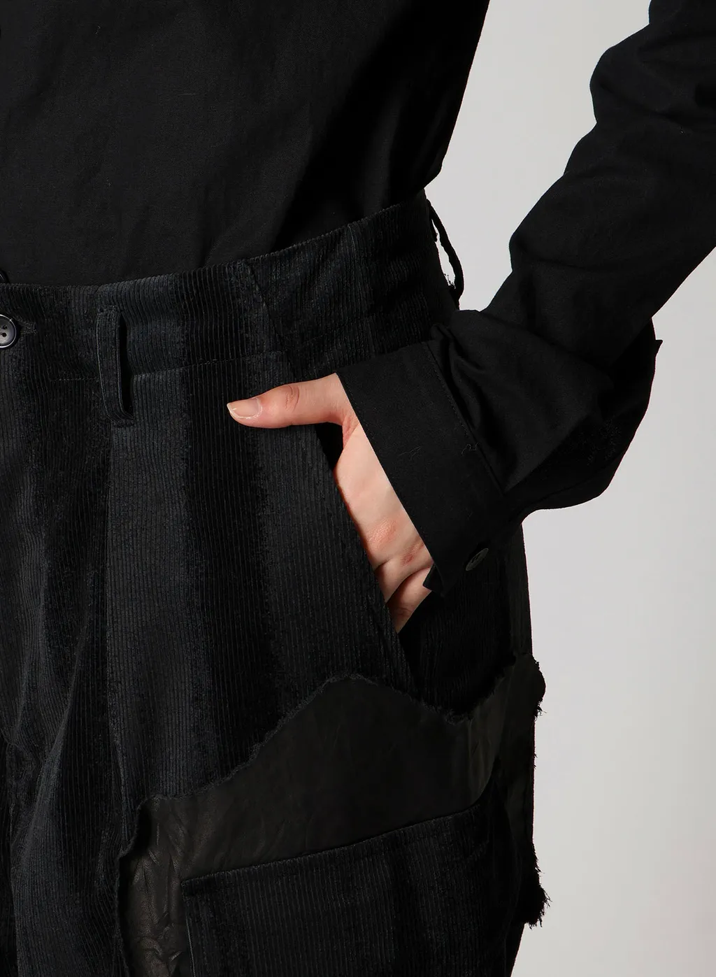 Faint Printed Corduroy Tab Pants