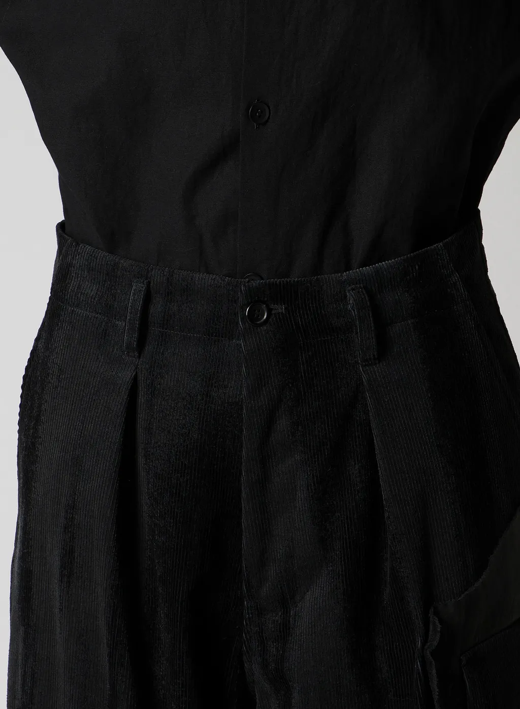 Faint Printed Corduroy Tab Pants
