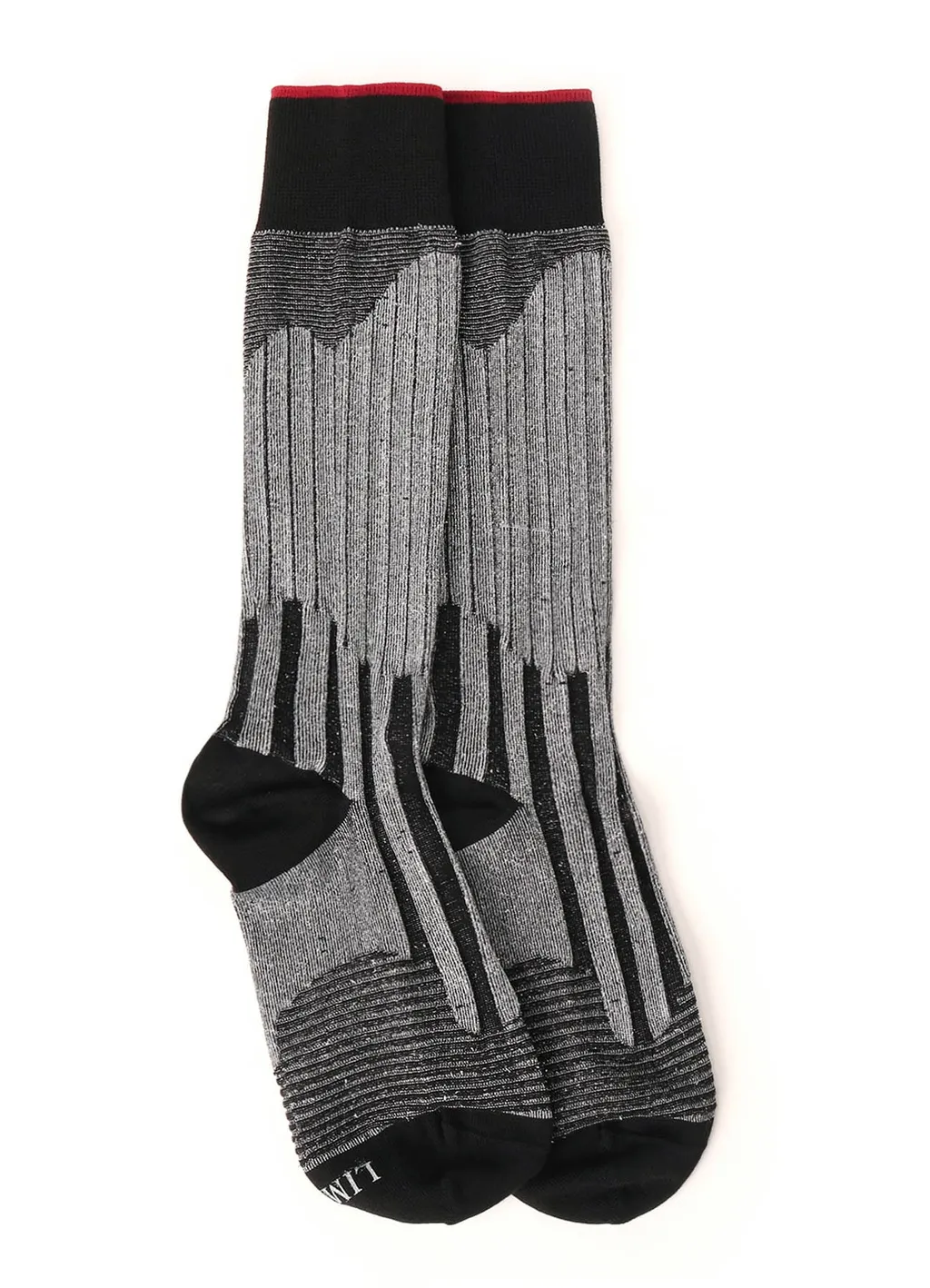 Silver Rib Random Stripe Socks