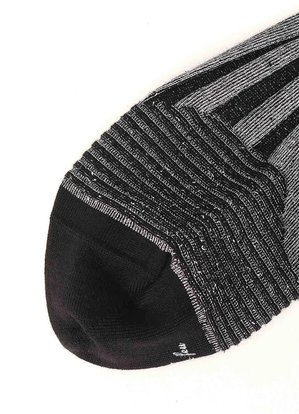 Silver Rib Random Stripe Socks