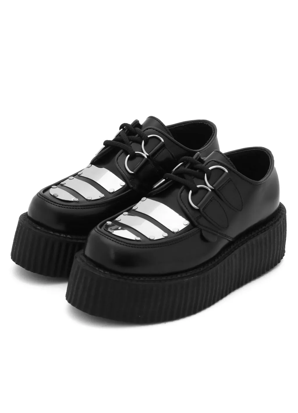 Limi Feu×Underground　Black Leather Shoes With Metal Plates
