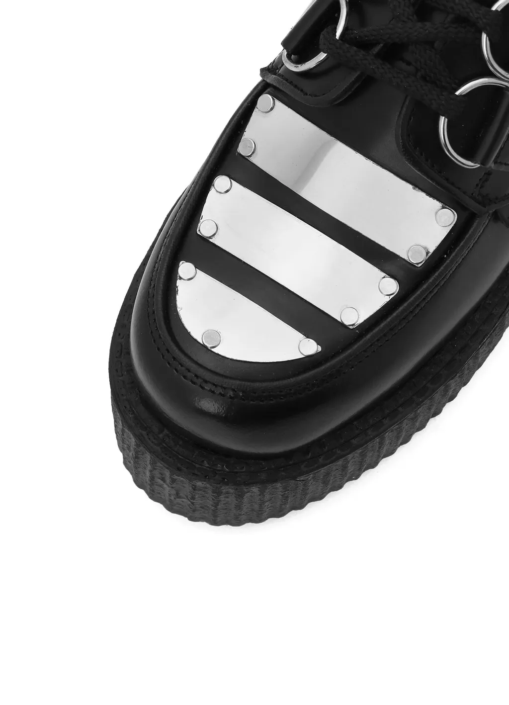 Limi Feu×Underground　Black Leather Shoes With Metal Plates