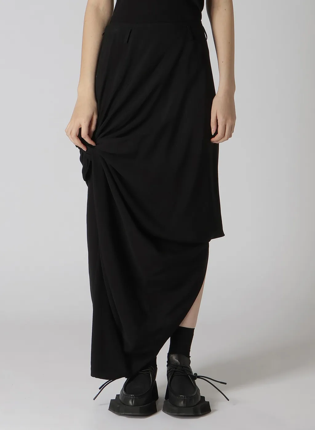 Twill Knot Detail Skirt