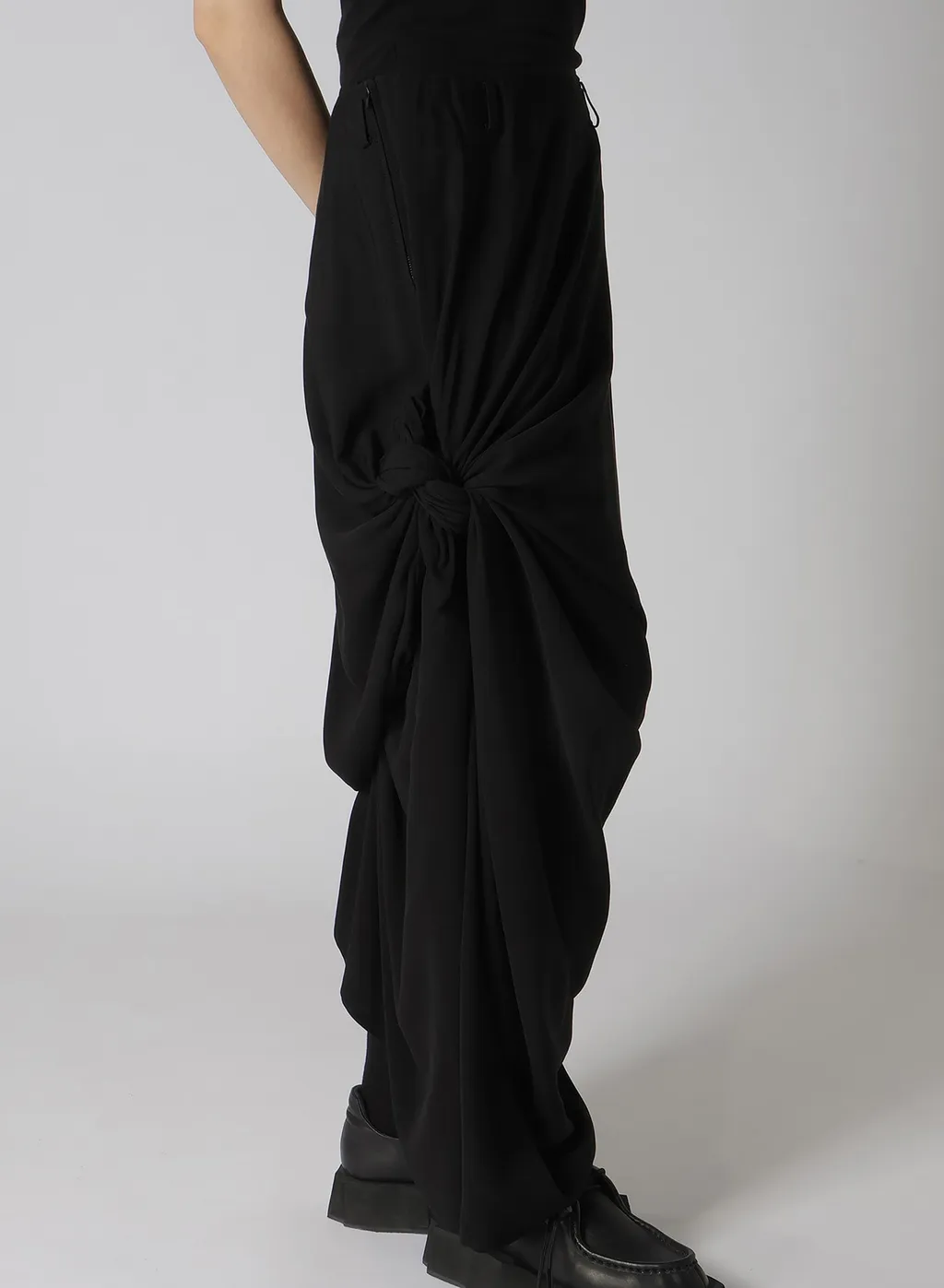 Twill Knot Detail Skirt