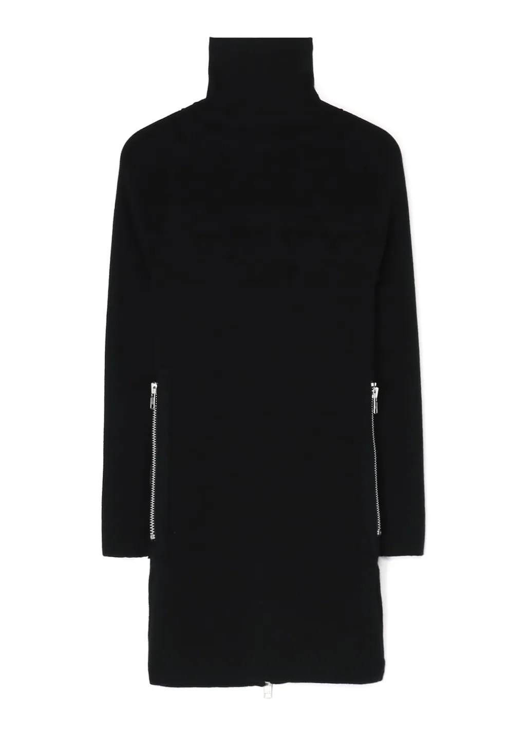 Soft Wool Turtleneck Pullover Dress With Fastener