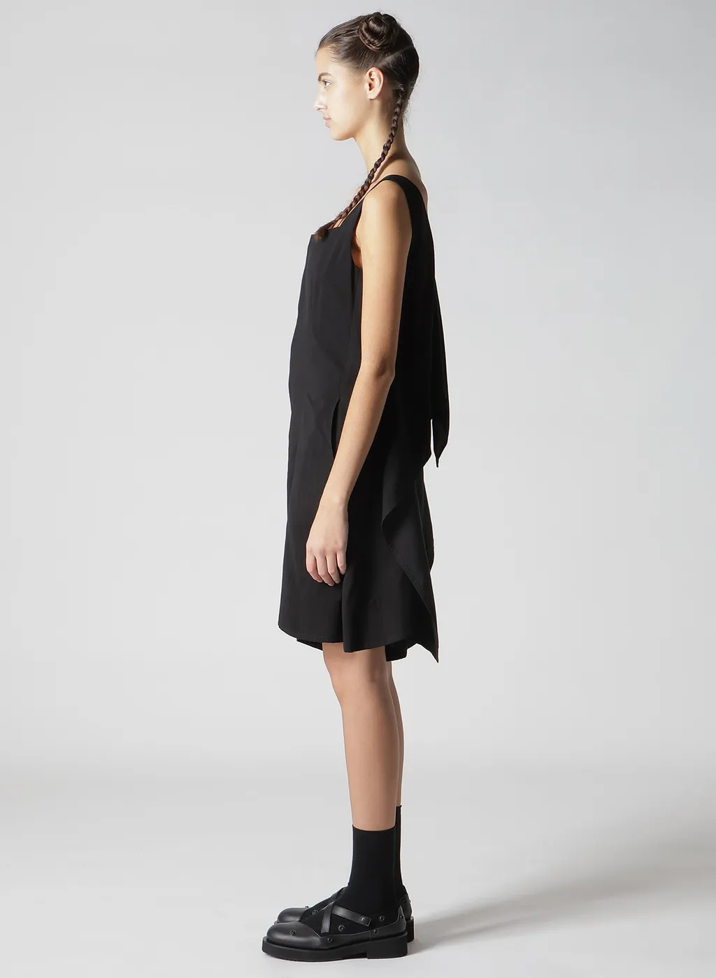 Hard Twist Gabardine Back Ribbon Short Ovealls
