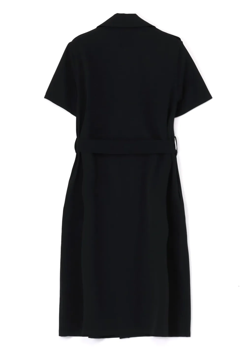 Wool Gabardine Short Sleeve Coat