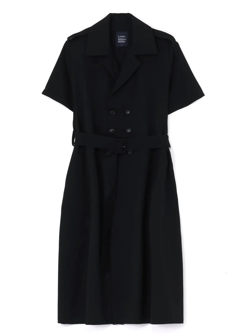 Wool Gabardine Short Sleeve Coat