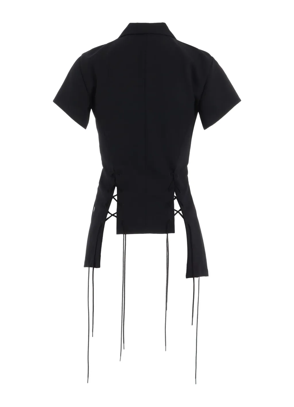 Wool Gabardine Lace-Up Jacket A