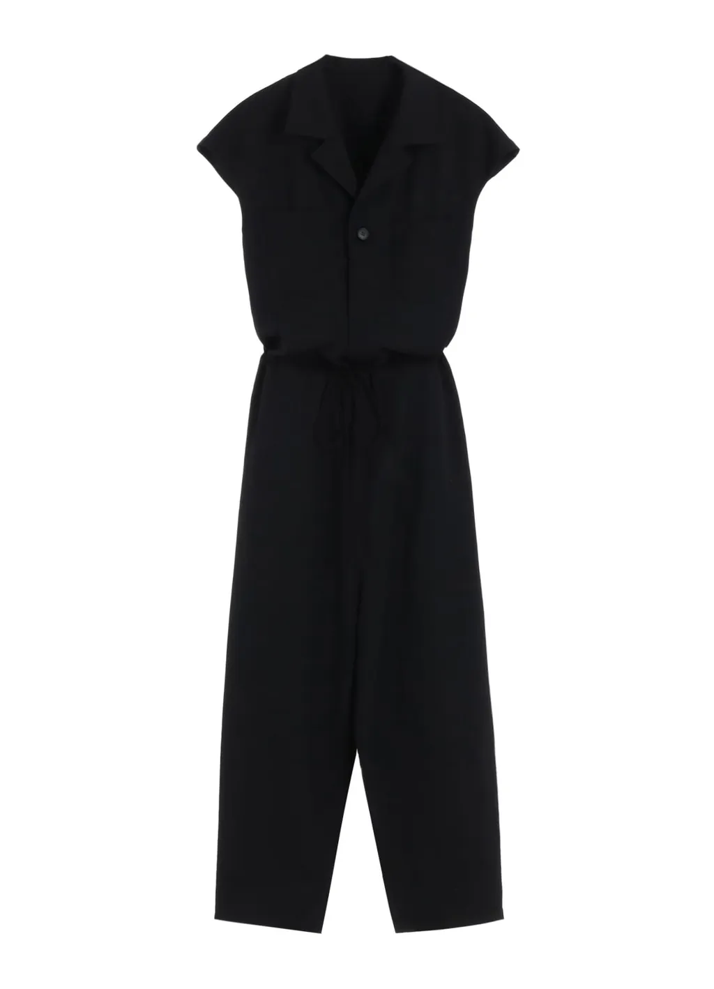 Wool Gabardine Open Collor Overalls