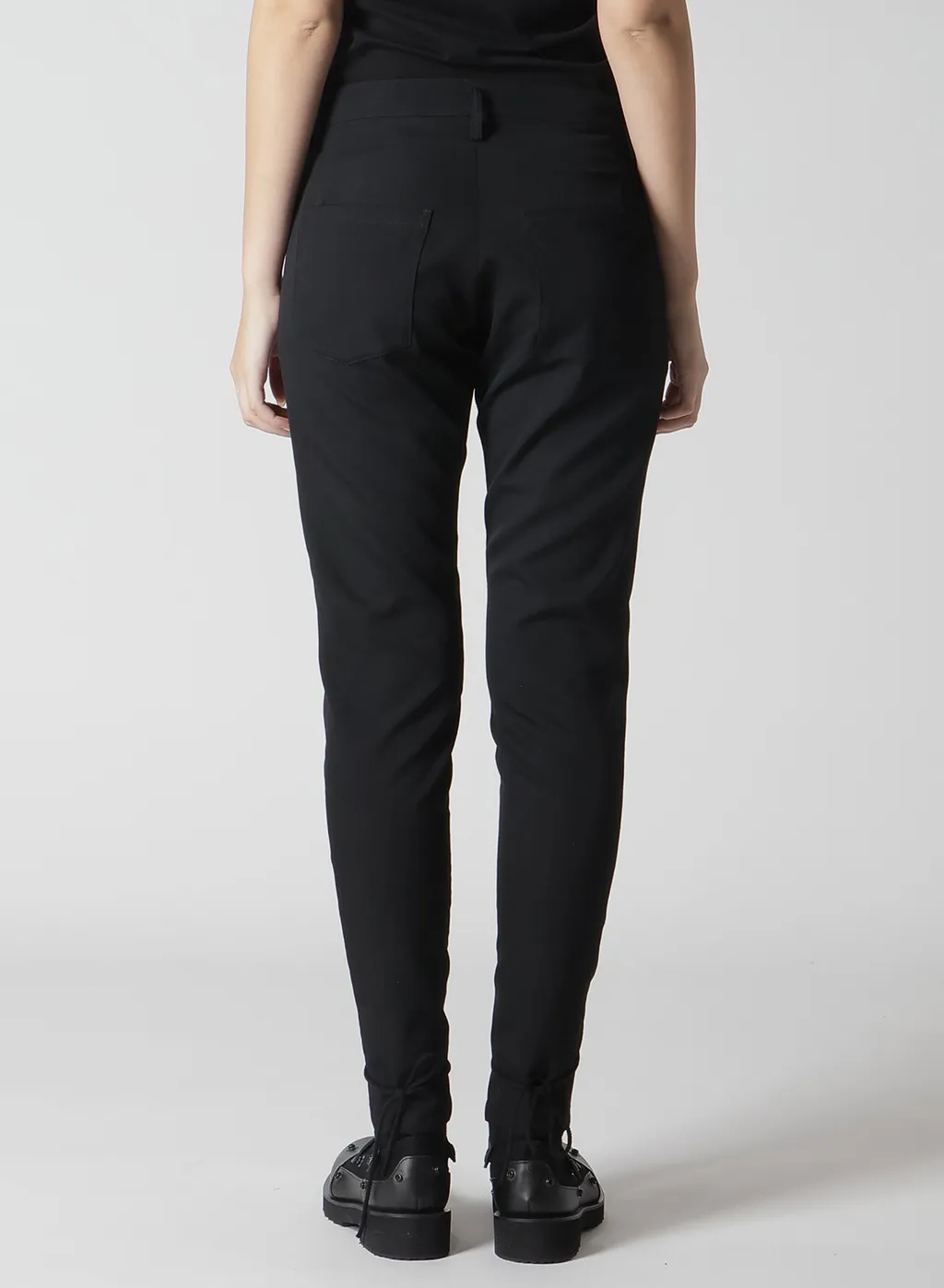 Wool Gabardine Lace-Up Pants