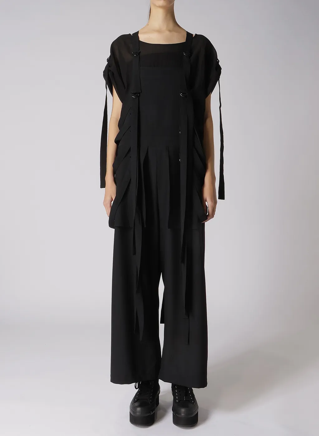 Wool Gabardine Hanging Strap Salopette