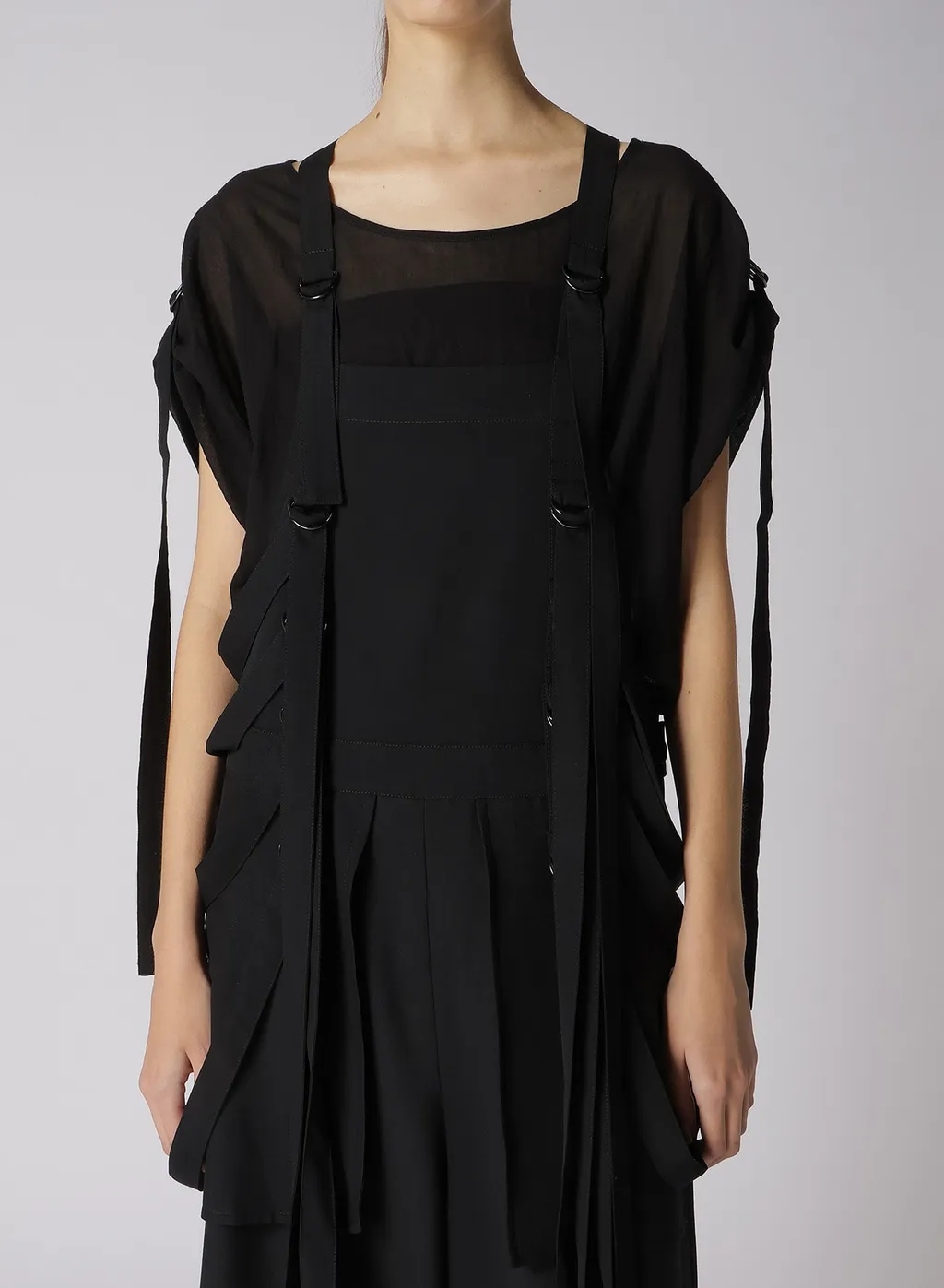 Wool Gabardine Hanging Strap Salopette