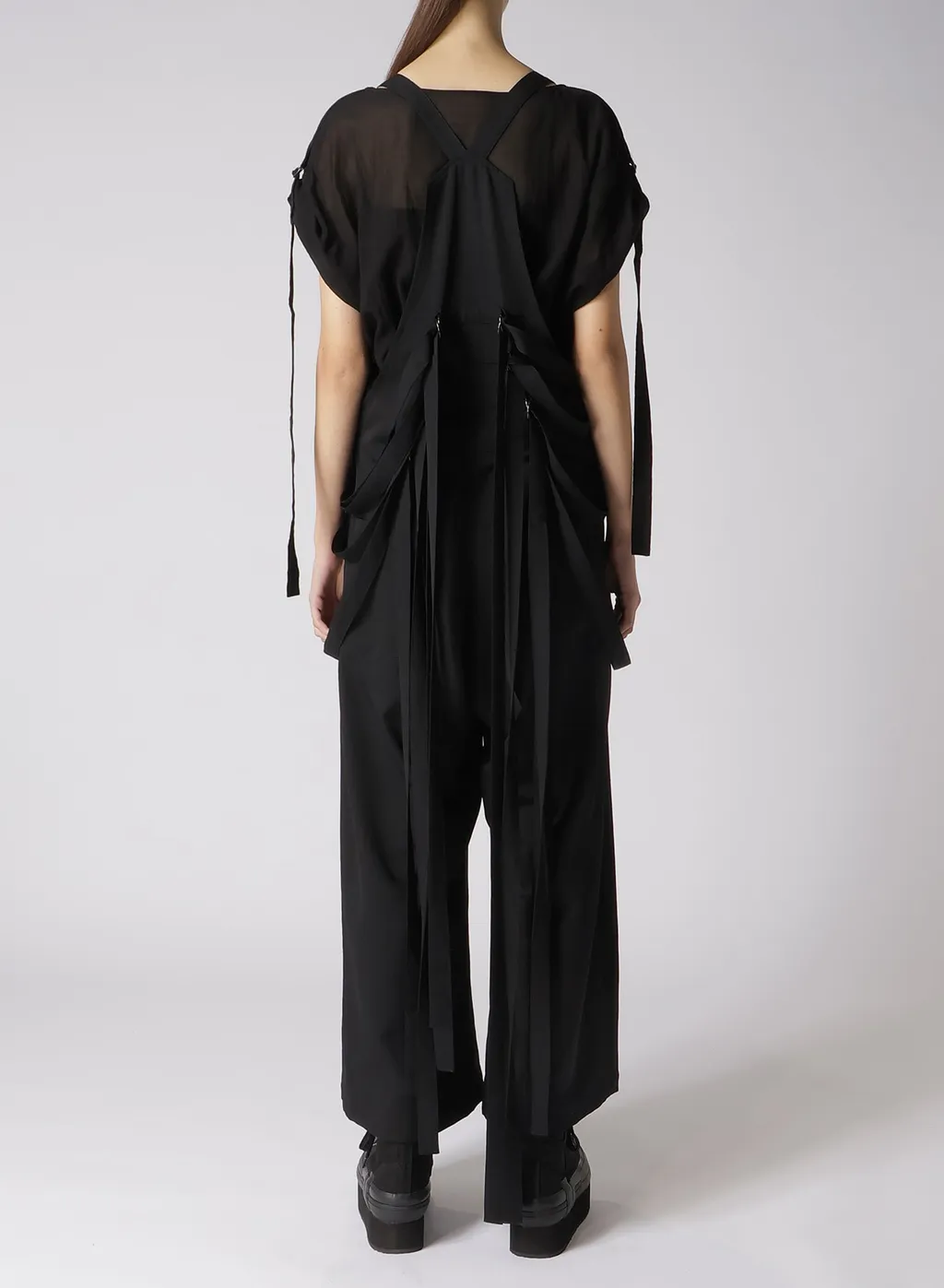 Wool Gabardine Hanging Strap Salopette