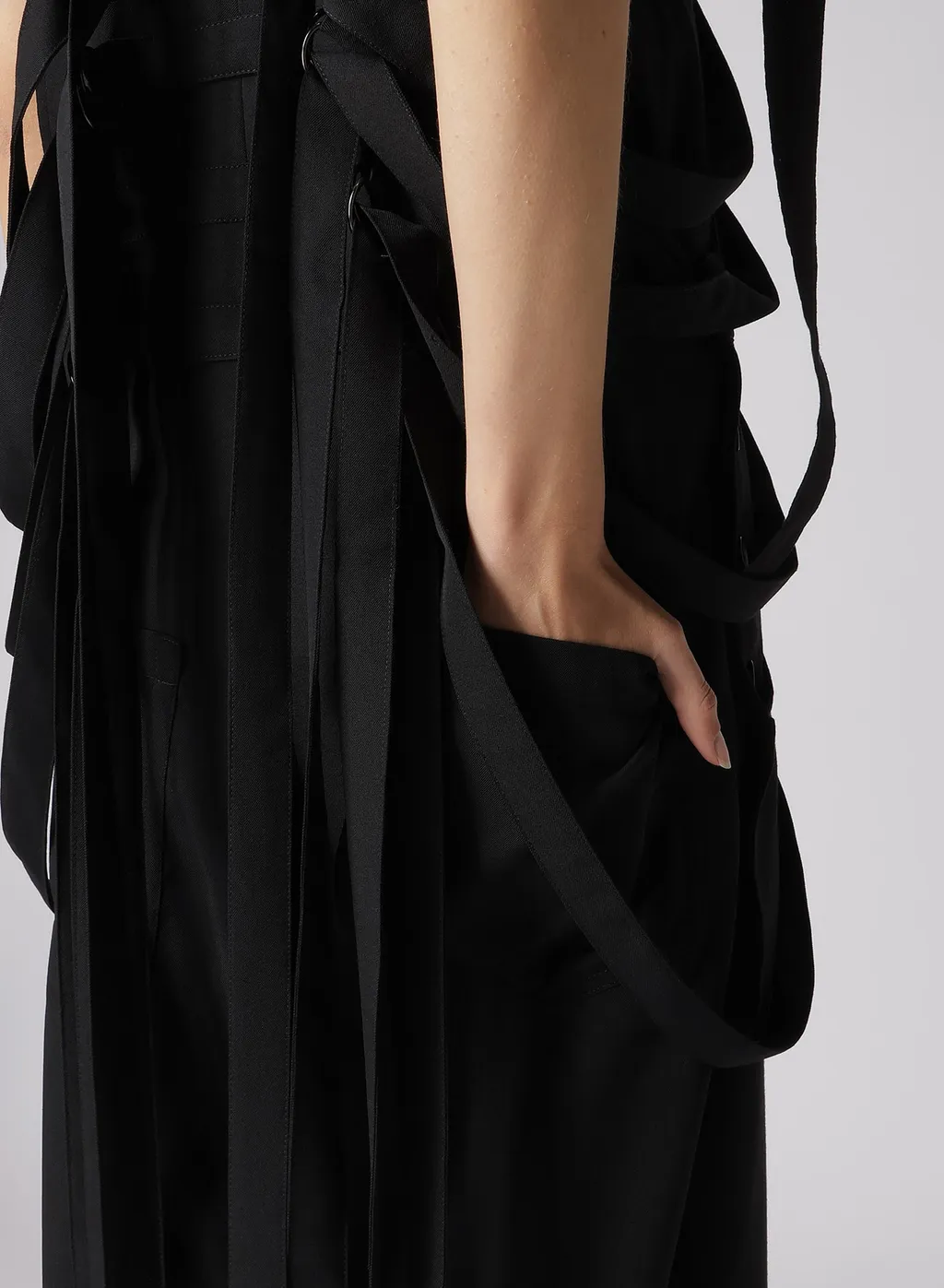 Wool Gabardine Hanging Strap Salopette