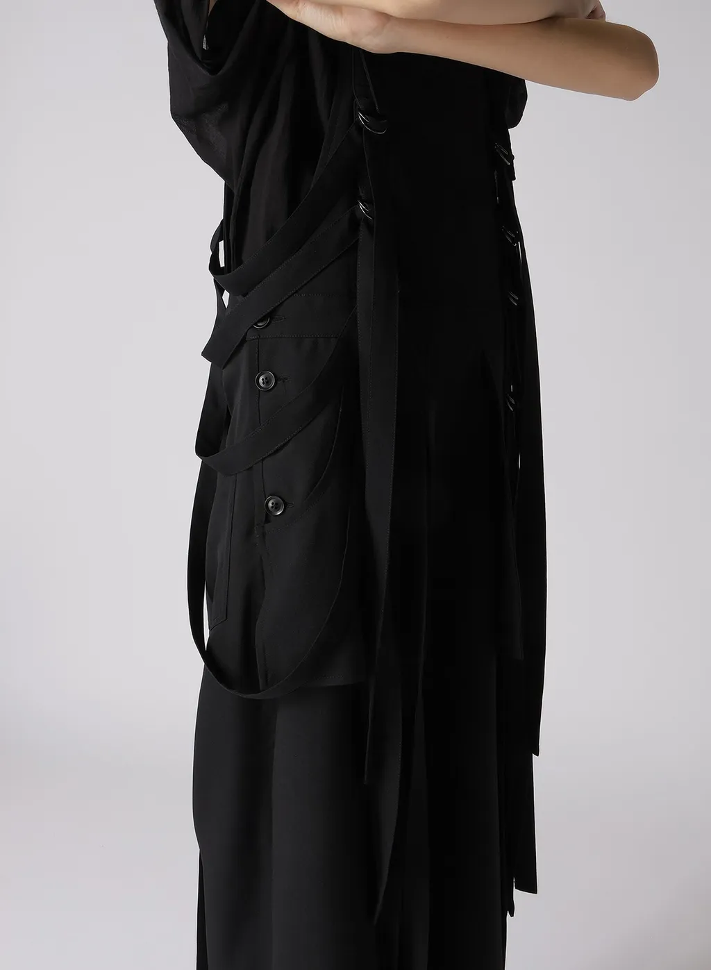 Wool Gabardine Hanging Strap Salopette