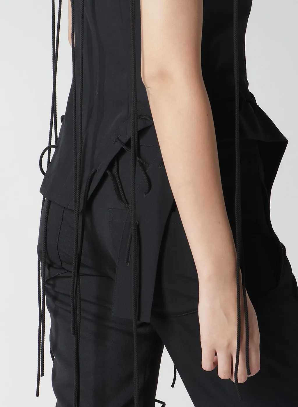 Wool Gabardine Lace-Up Jacket B