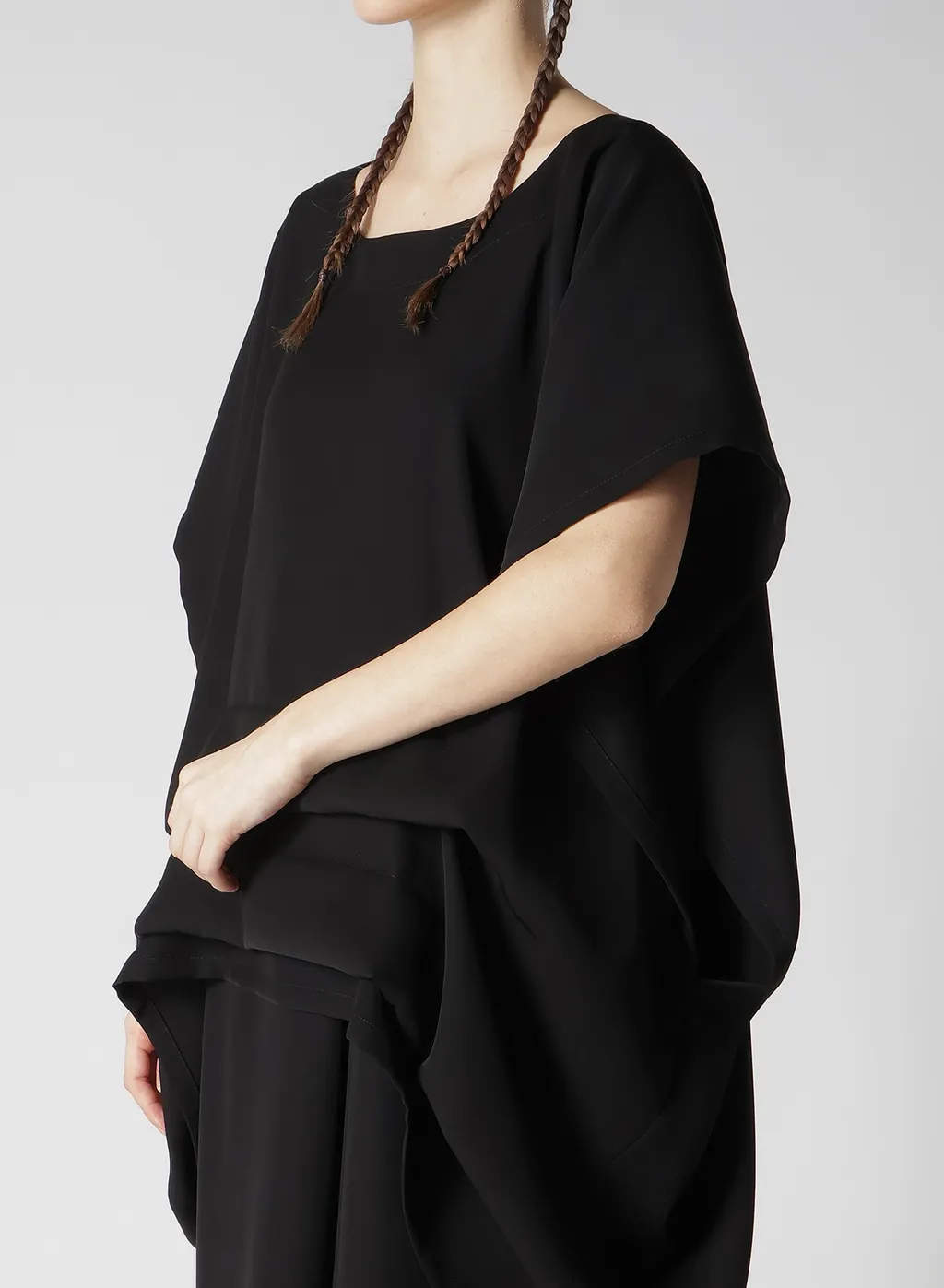 Double Satin Tuck Blouse