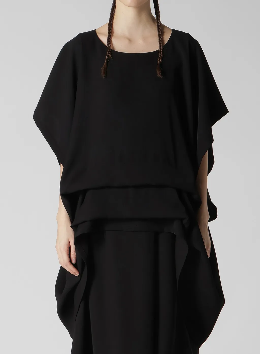 Double Satin Tuck Blouse