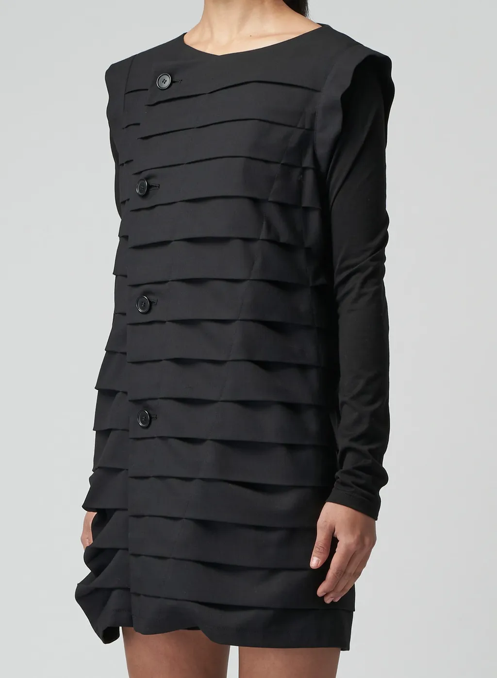 Dress With Horizontal Pleats