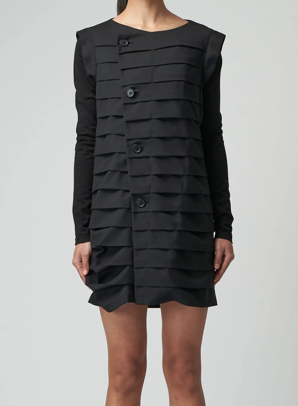 Dress With Horizontal Pleats