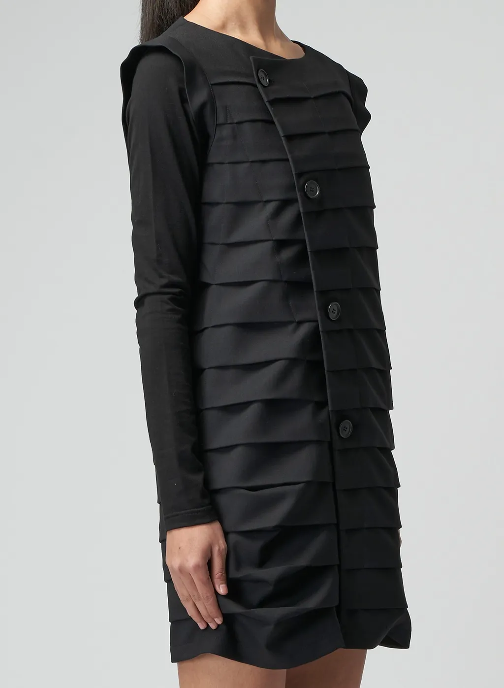 Dress With Horizontal Pleats