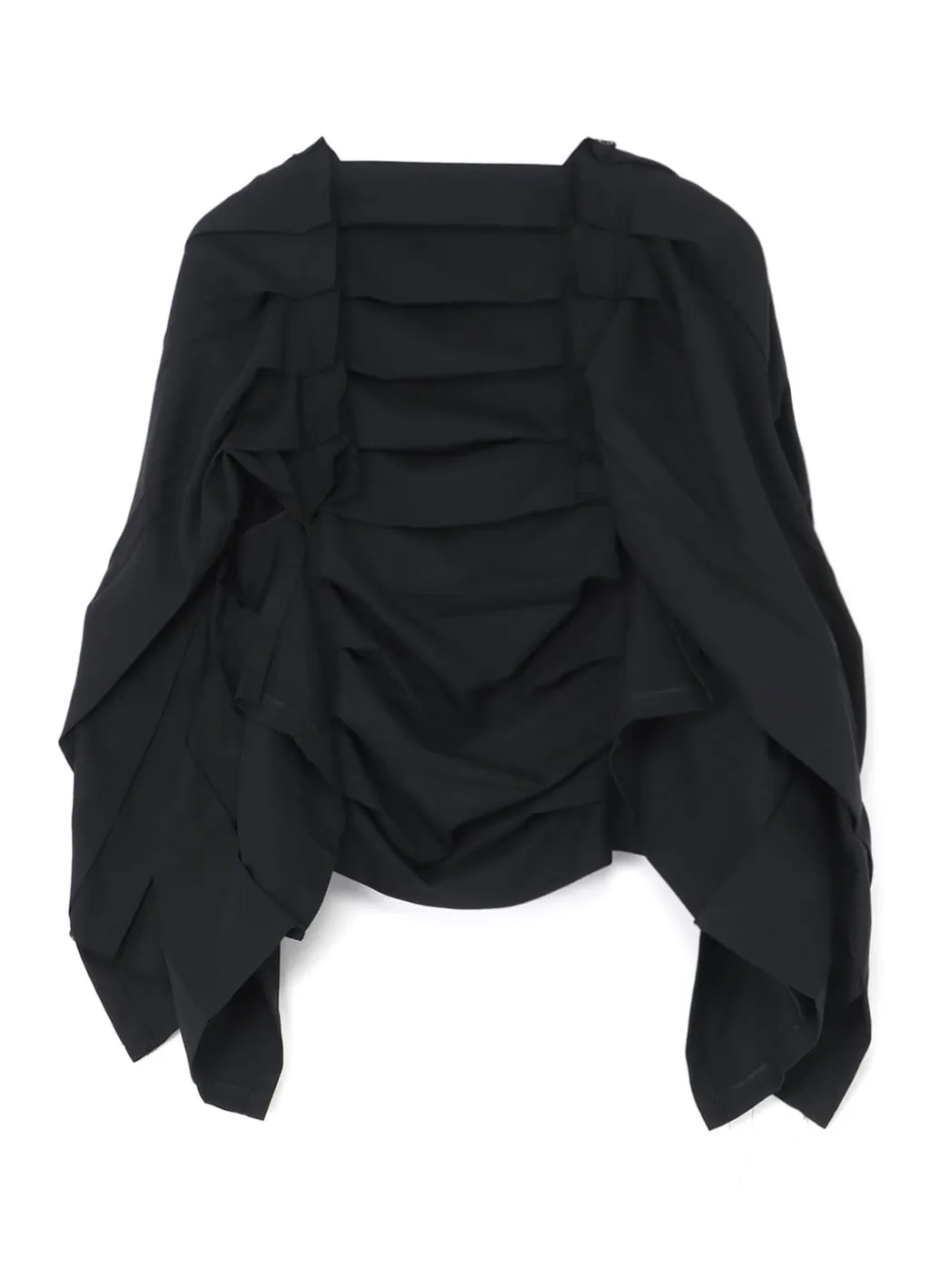 Wool/Polyester Serge Pleated Jacket