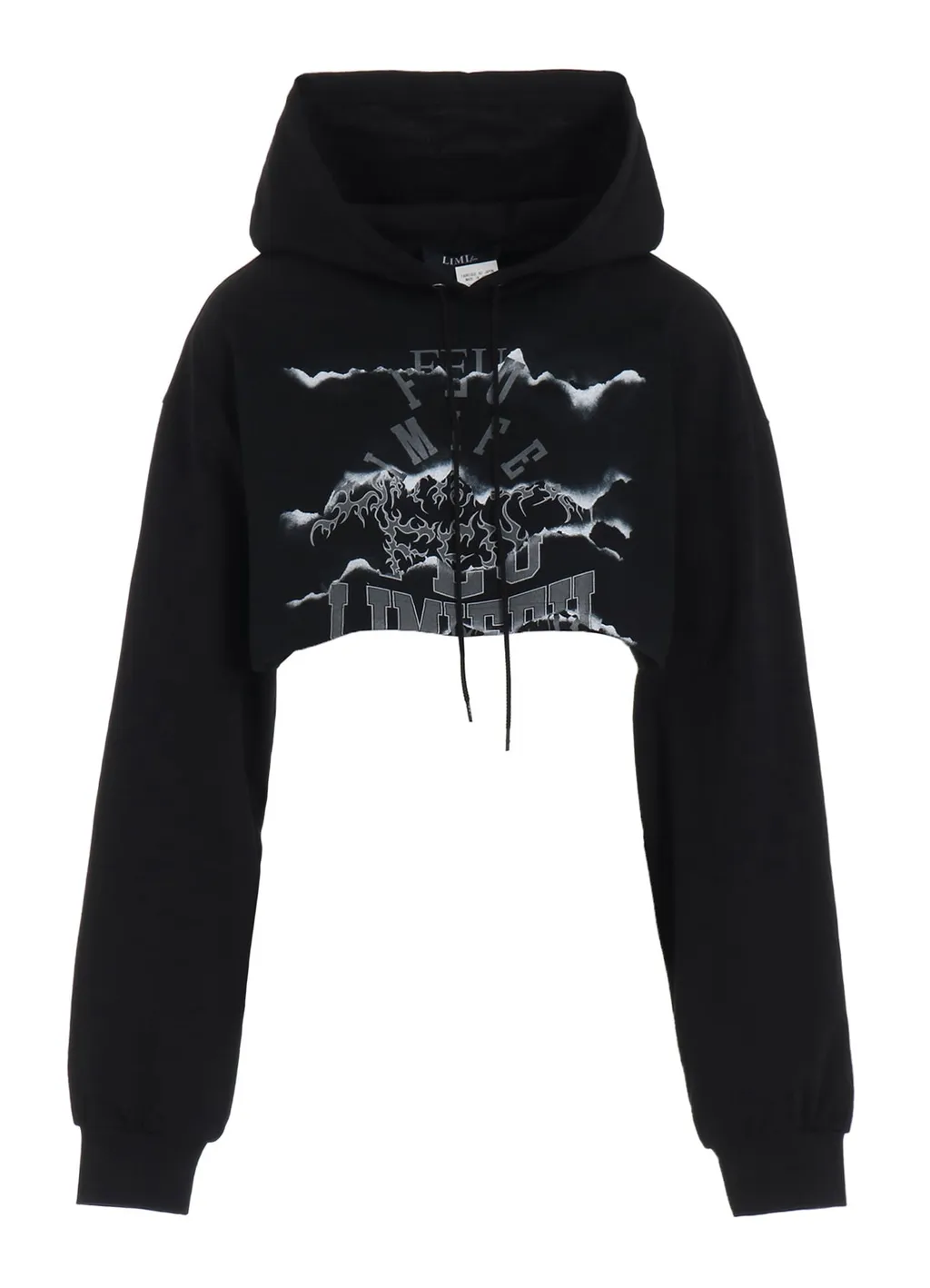 Logo Collage Printed Layered Separate Hoodie