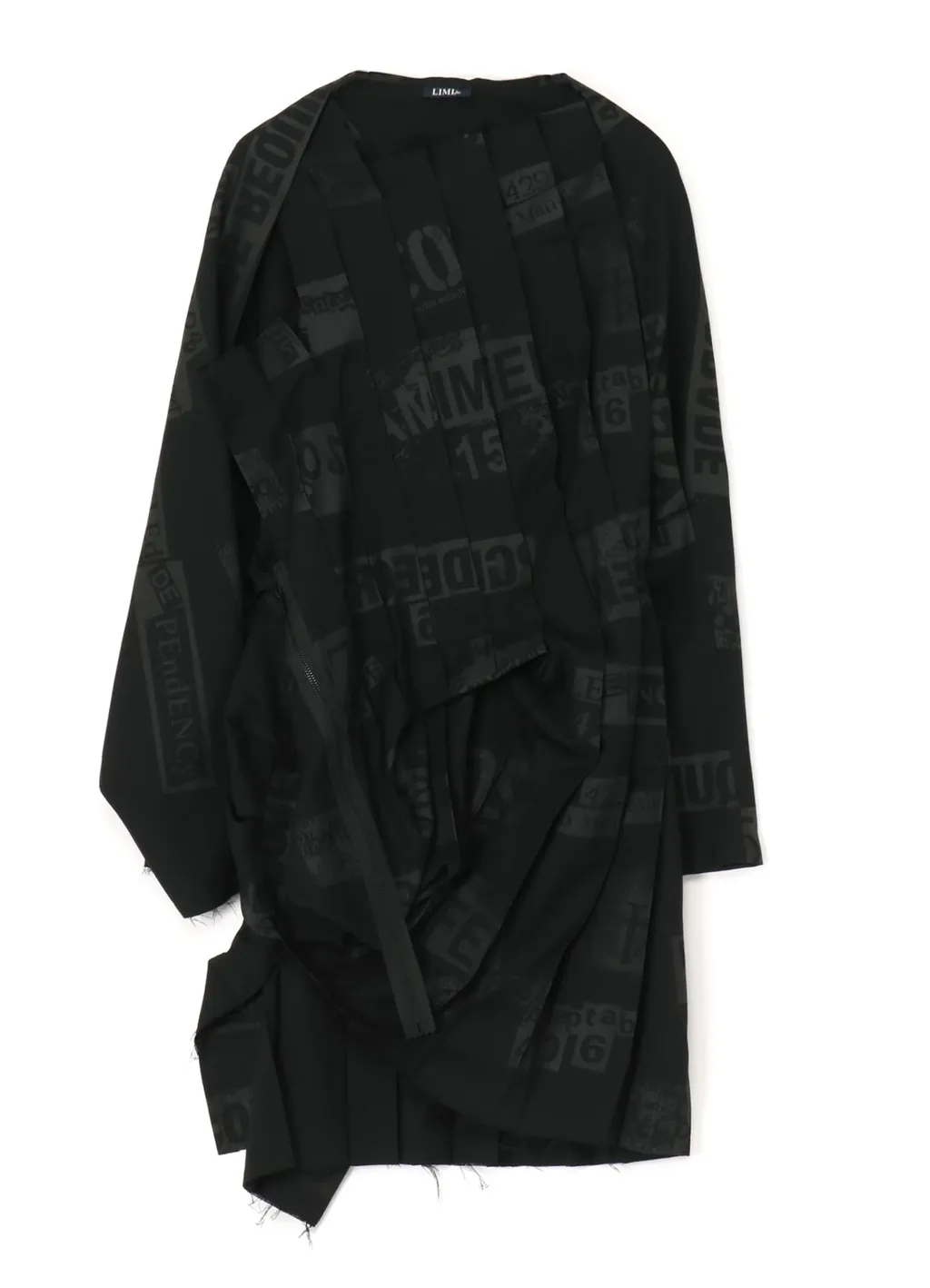 Printed Serge Dress With Pleated Front Details