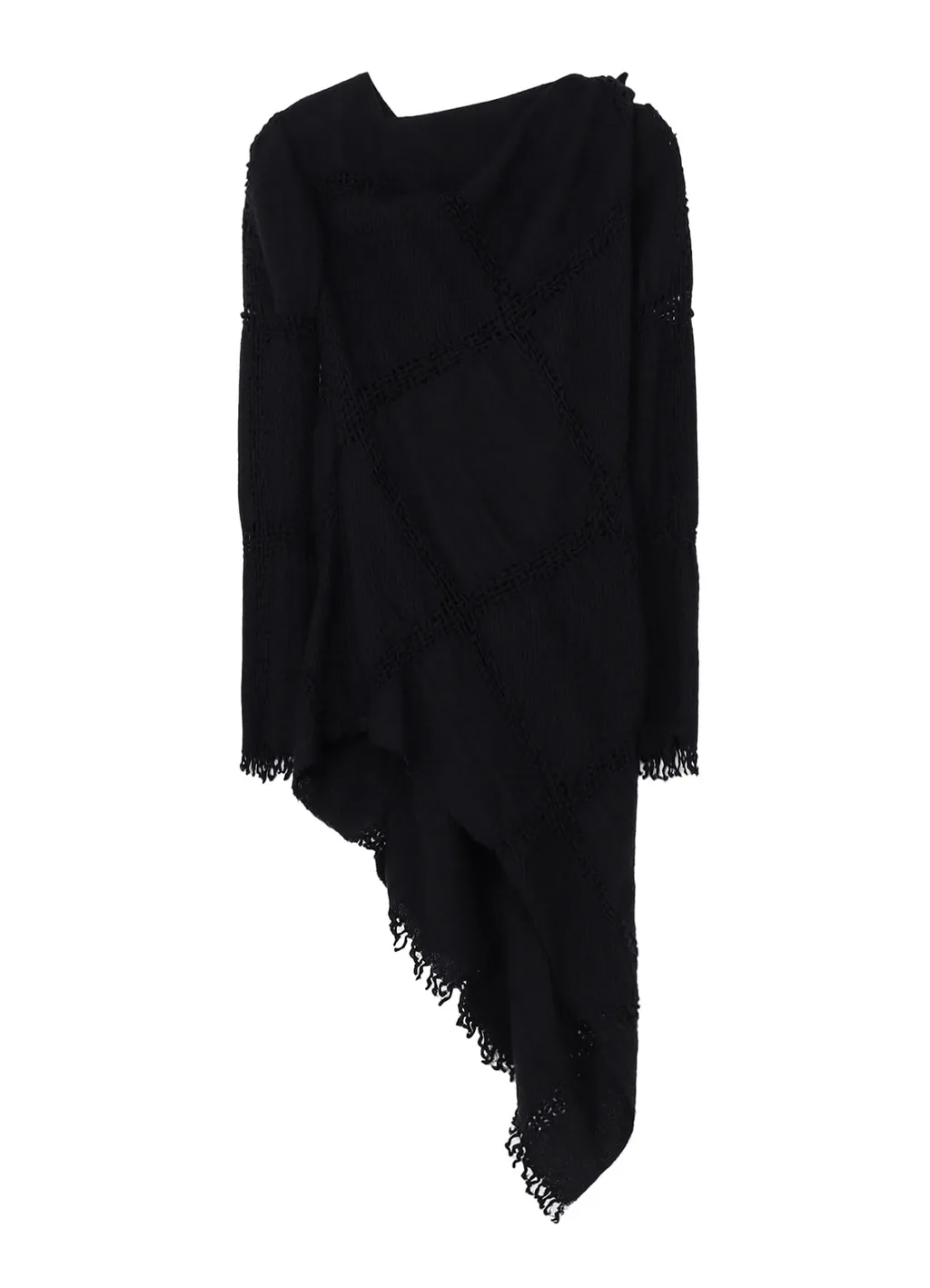 Block Jacquard Knot Detail Blouse