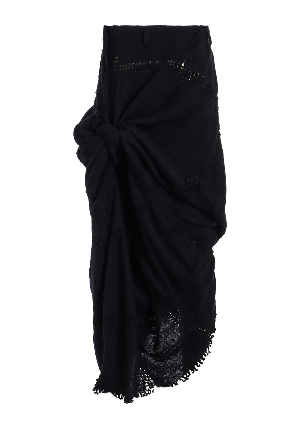 Block Jacquard Knot Detail Skirt