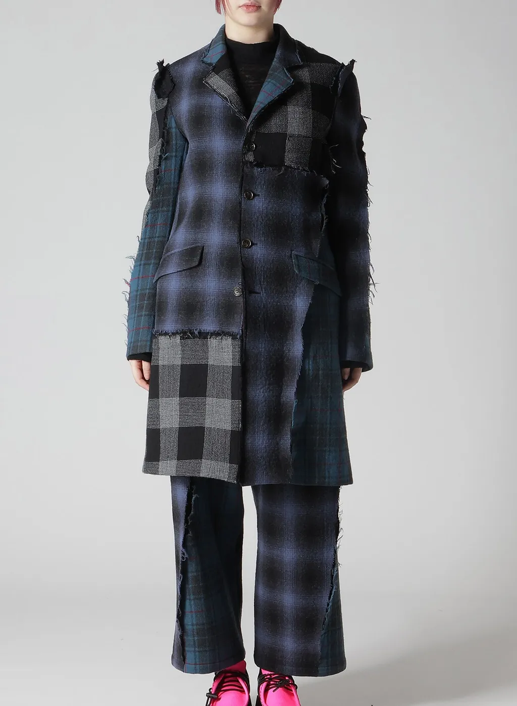 Multi Plaid B Tailored Coat