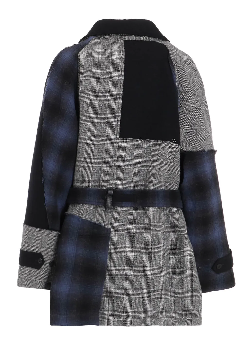 Multi Plaid A Trench Jacket
