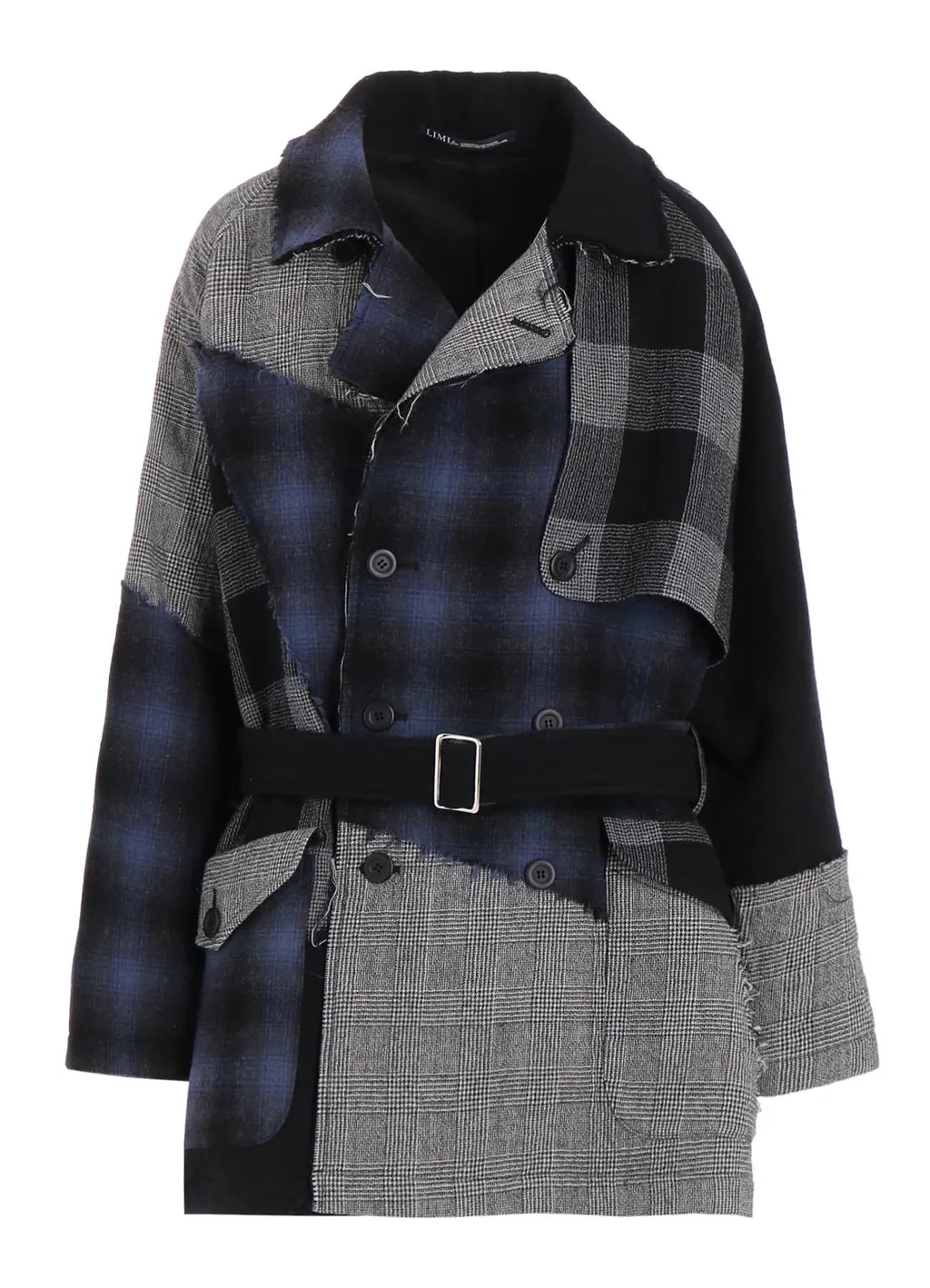 Multi Plaid A Trench Jacket