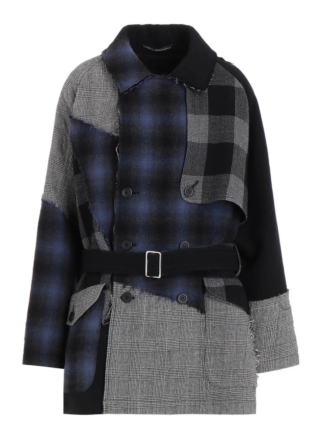 Multi Plaid A Trench Jacket