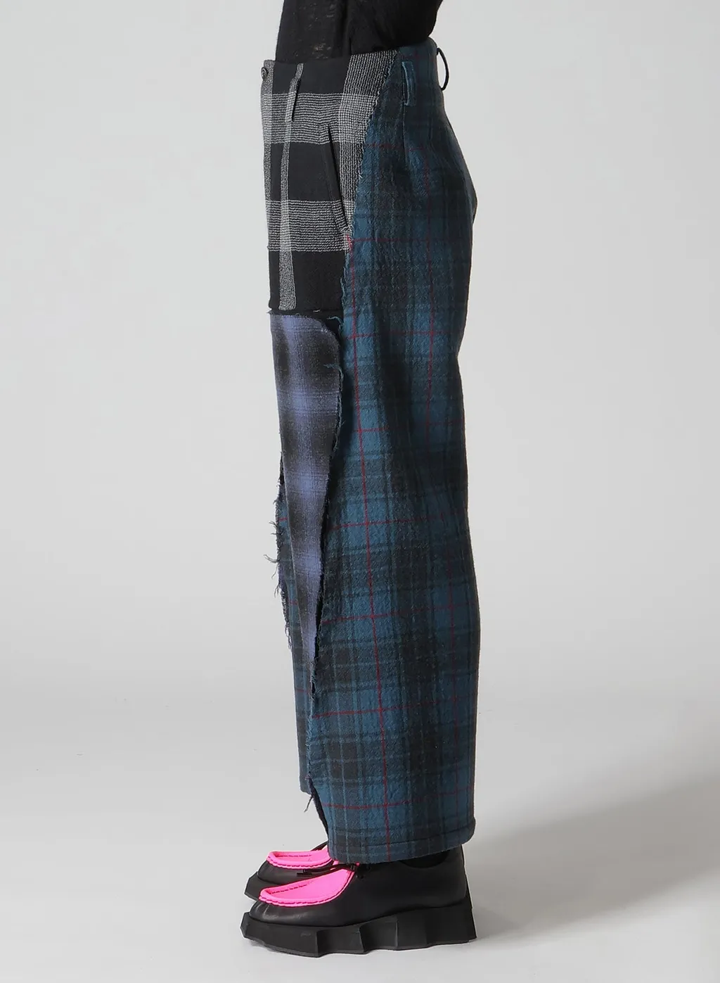 Multi Plaid B Tucked Pants