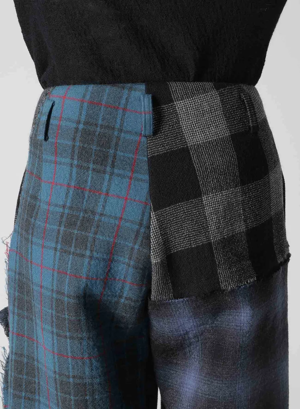Multi Plaid B Tucked Pants