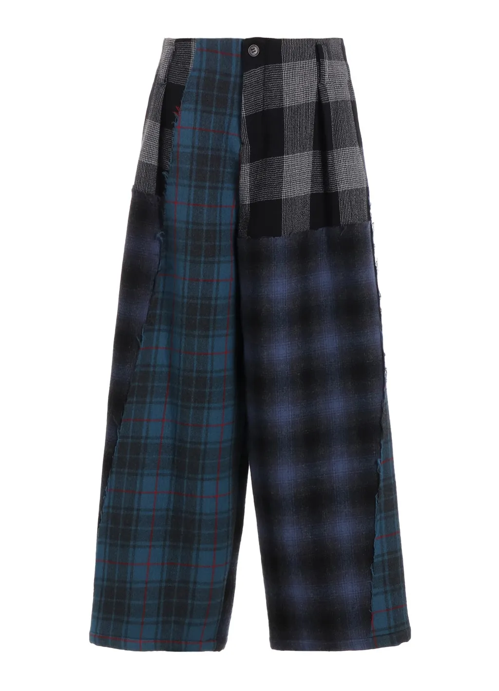 Multi Plaid B Tucked Pants