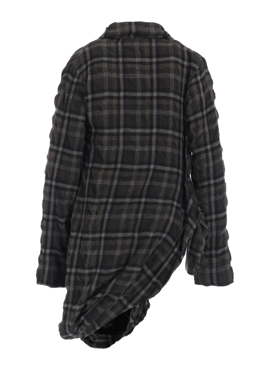 Ink Dyeing Plaid Box Jacket A