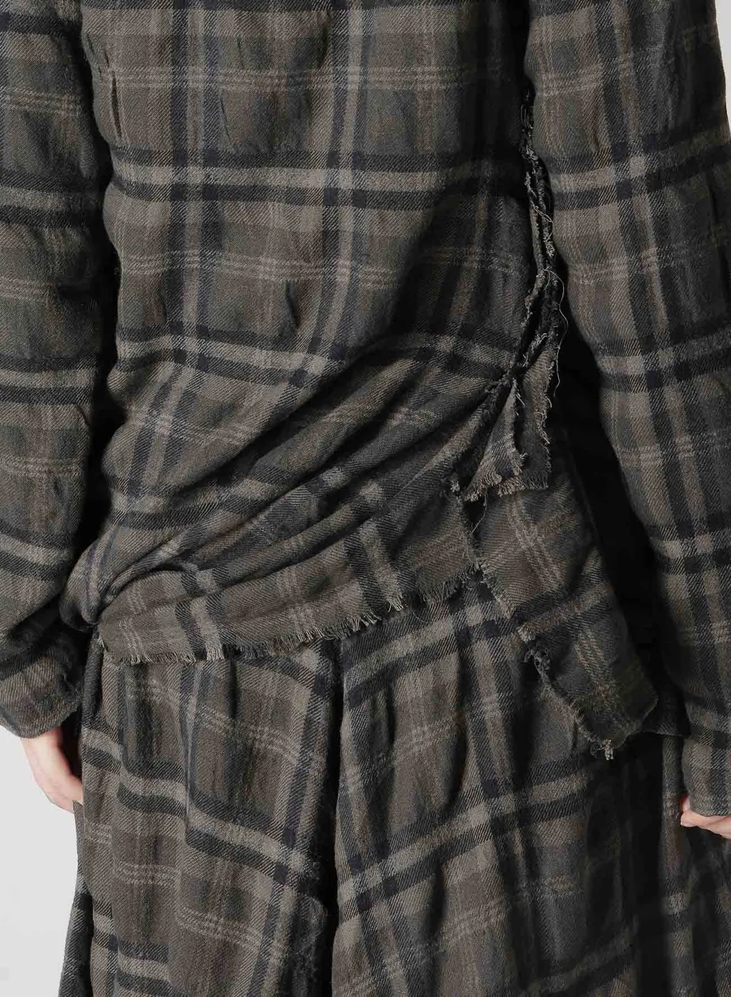 Ink Dyeing Plaid Box Jacket A
