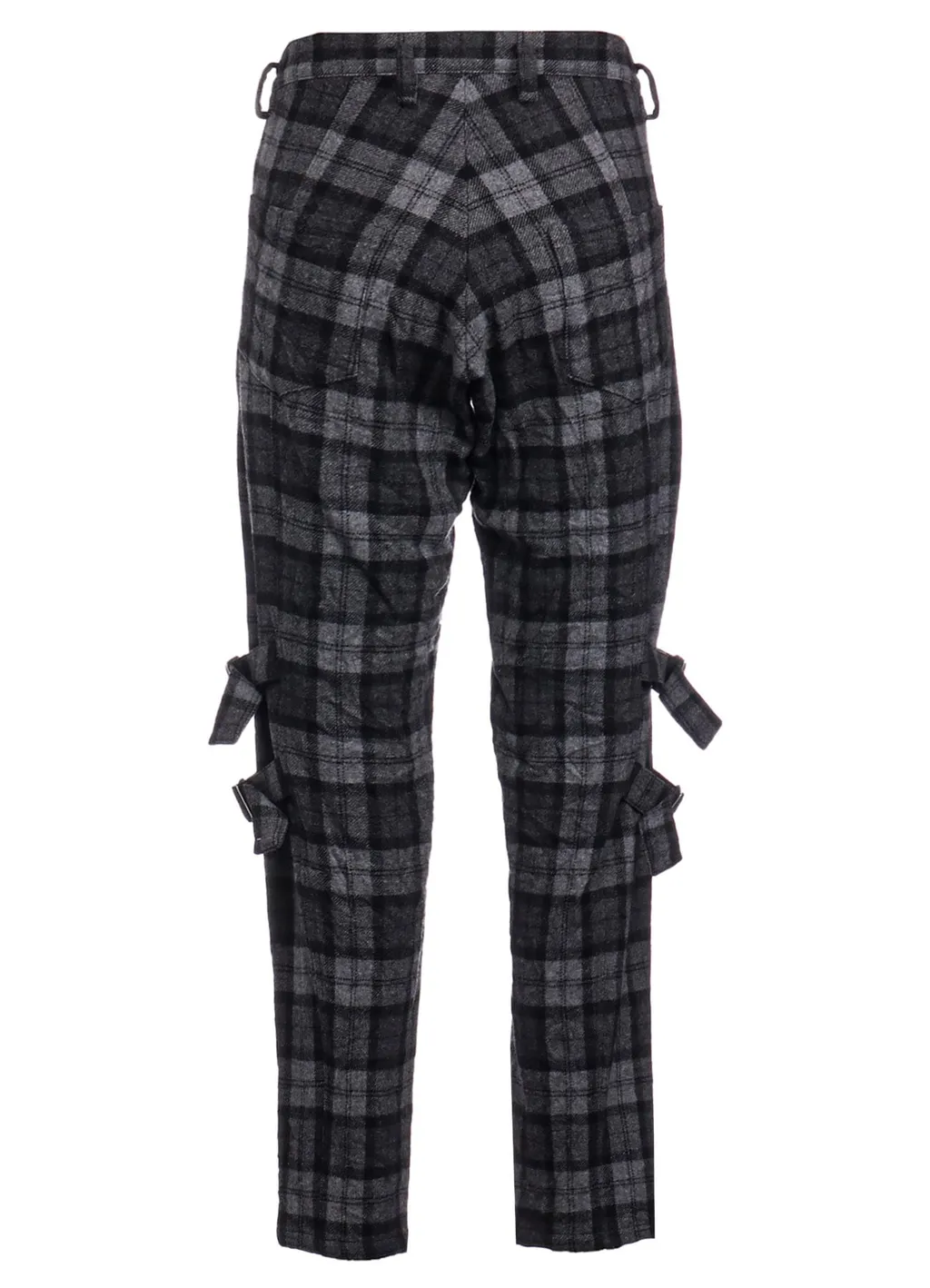 Plaid Flannel Belt Detail Pants